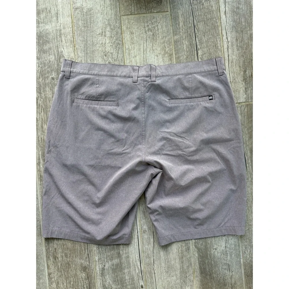 TravisMathew Beck Shorts Mens 38 Grey Excellent Heathered Performance Golf